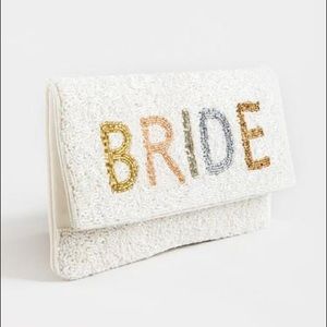 Bride clutch from Francesca’s worn once